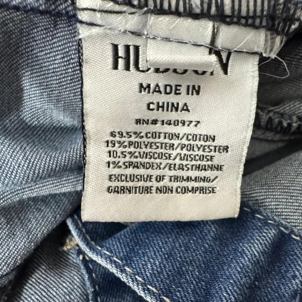 Hudson Kids Girls Medium Blue Denim Jacket Cropped Frayed‎ Hem Size M